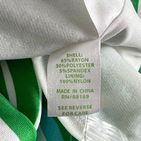 Lilly Pulitzer Charlena Resort White Finders Keepers Shift Dress Green Blue - Picture 9 of 13